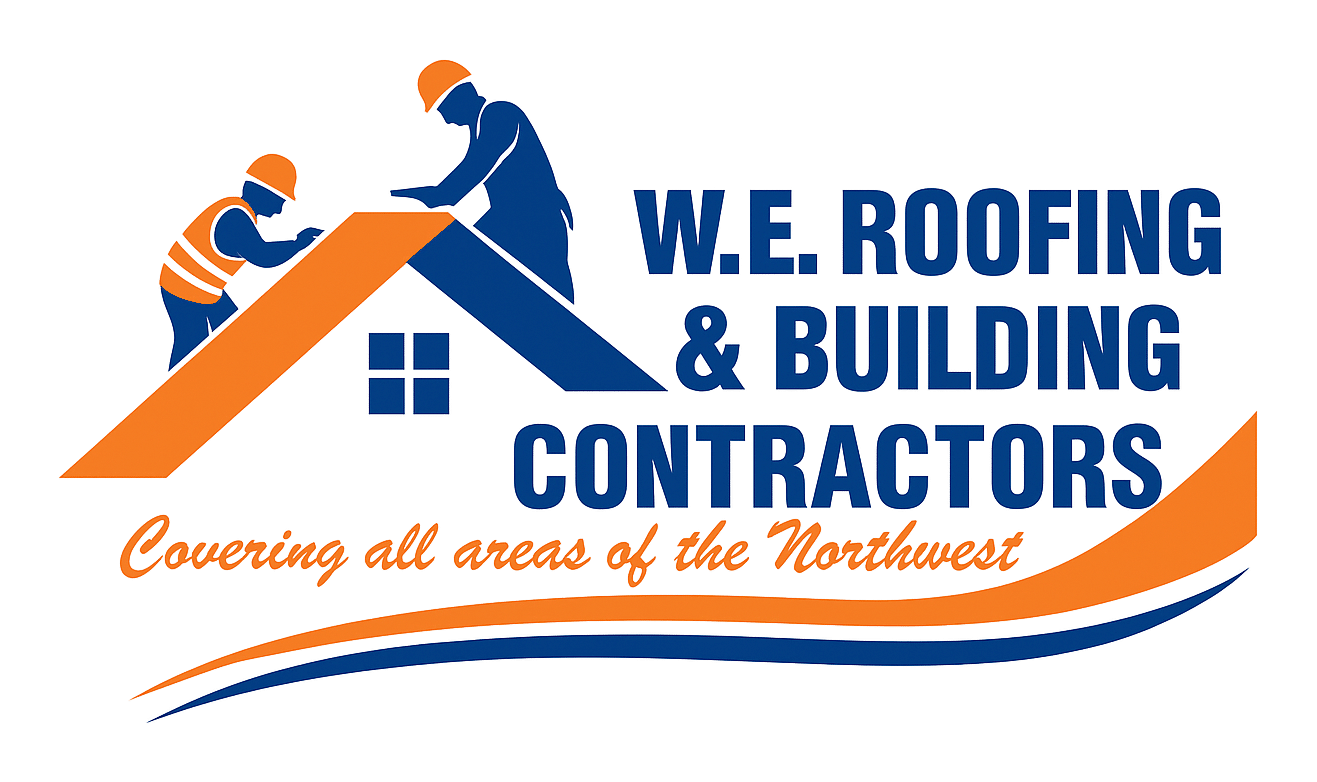 w.e roofing & building contractors logo upscaled transparent margin 0pct